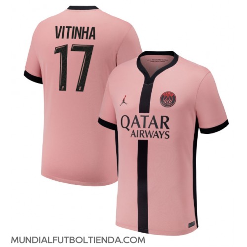 Camiseta Paris Saint-Germain Vitinha #17 Tercera Equipación Replica 2024-25 mangas cortas